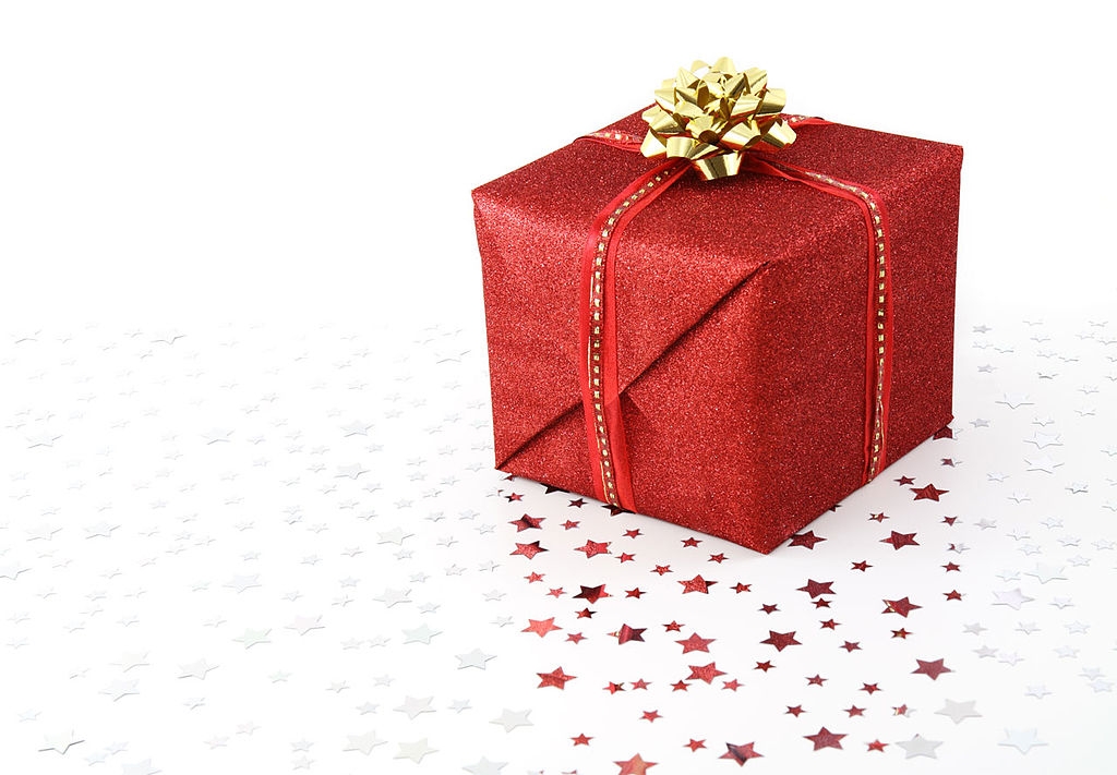 Filered Christmas Present On White Background Wikimedia Commons